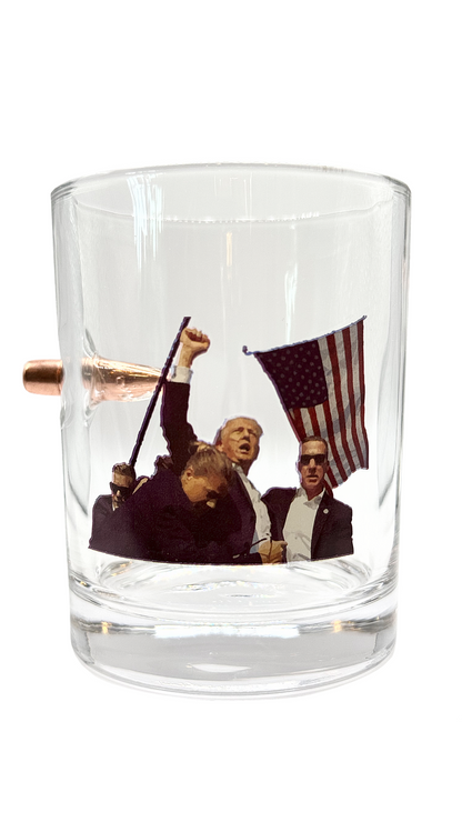 Donald Trump "Fight for Freedom" Whiskey Glass